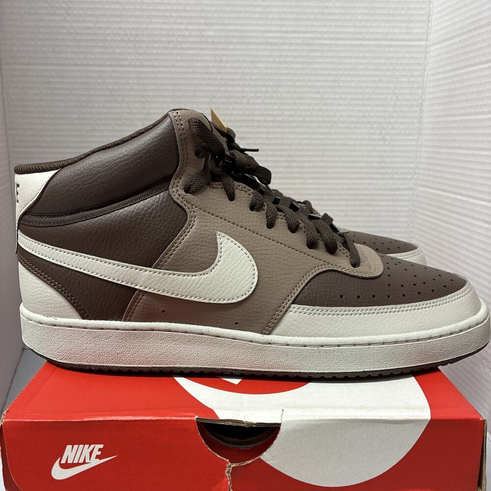 Nike Court Vision Mid NN Shoes Men’s Size 12 Brown Bone Basketball DN3577 200